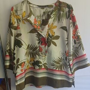 Zara Multicolor Floral Blouse